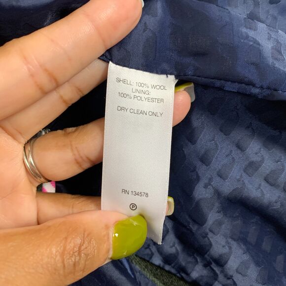 Vineyard Vines Women's Blazer Collegiate Wool Lined Jacket Size 6 Dark Green - Picture 4 of 8